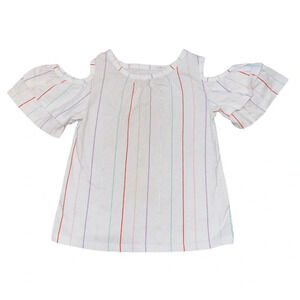🔥 5 for $30 🔥 Okie Dokie Cold-Shoulder Striped Top | 3T